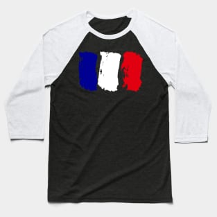 France Flag - Pencil Strokes Baseball T-Shirt